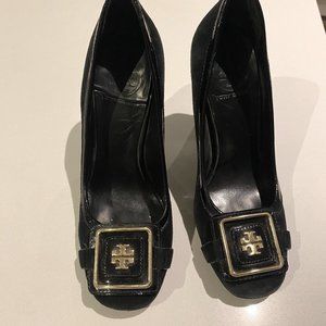 Tory Burch Black Suede Pumps